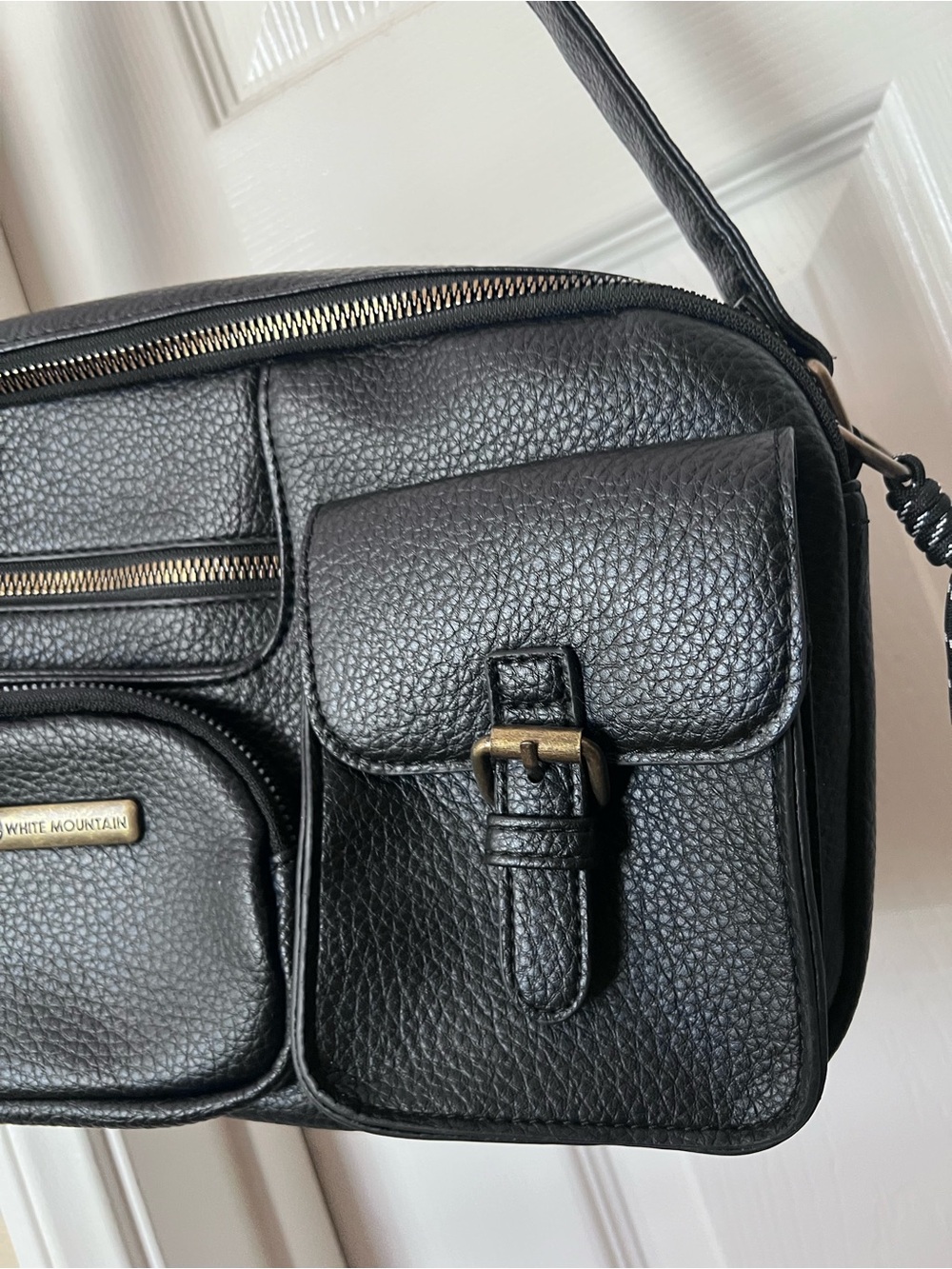 White Mountain - Black Vegan Leather 100% polyurethane Crossbody Bag - Picture 4 of 8
